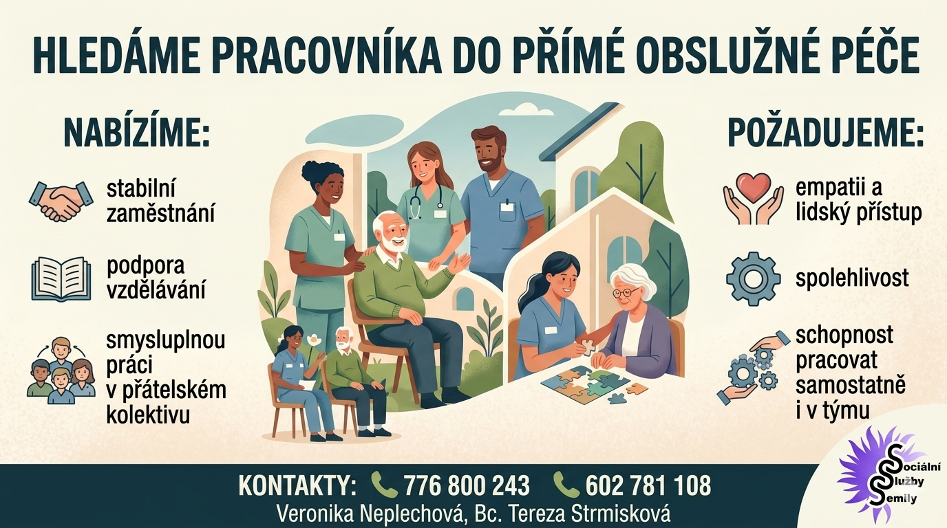 Inzerát - Pracovník přímé obslužné péče